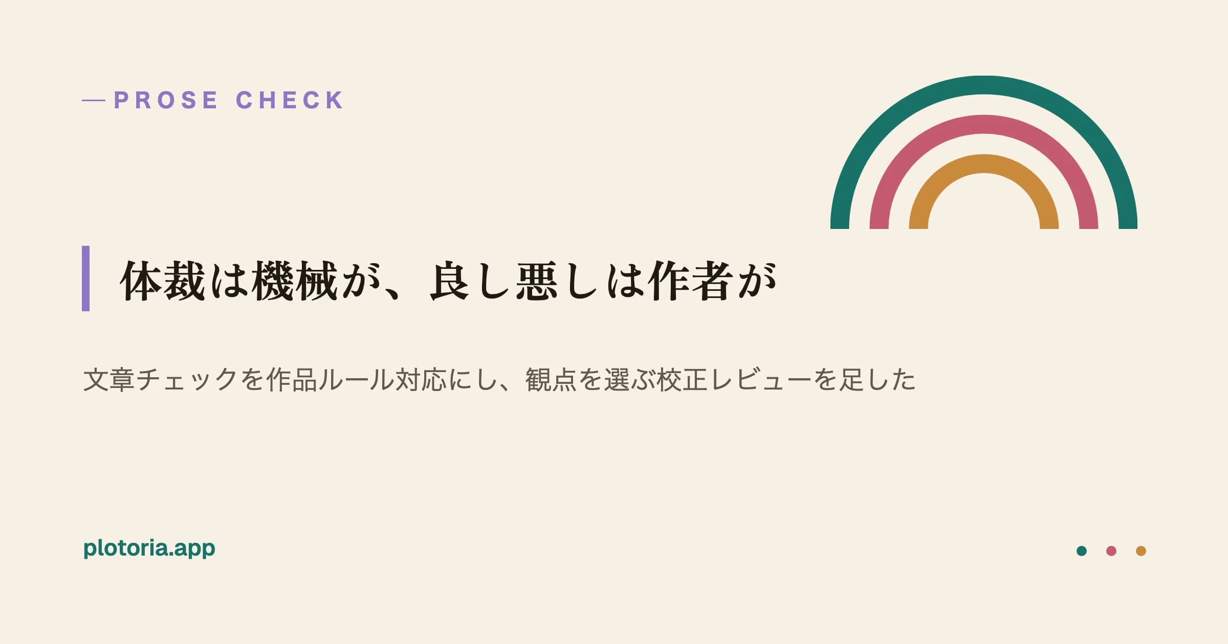 体裁は機械が、良し悪しは作者が|文章チェックを作品ルール対応にし、観点を選ぶ校正レビューを足したのアイキャッチ画像